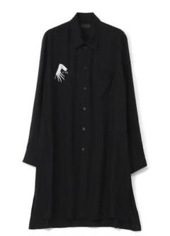 Yohji Yamamoto - ヨウジヤマモト シャツ ブラウス チュニック 長袖 ビッグカラー 1 S 黒 yohji yamamoto - pour homme | ストール付き環縫いB / シャツ