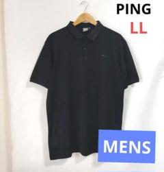 PING ポロシャツ メンズ　ブラック　LL/XL　ゴルフ/スポーツ/テニス
