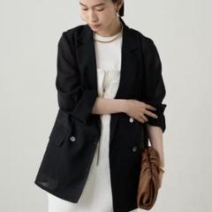 美品♡LOUNGEDRESS リネンノーカラージャケット（ネイビー） A02_9251607_00_14_202504031104