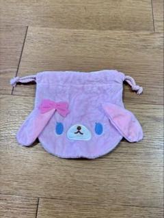シュガーバニーズ　ふわふわ巾着　　ももうさ
