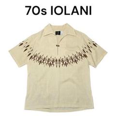 70s IOLANI ビッグプリント　プルオーバーアロハシャツ　イオラニ