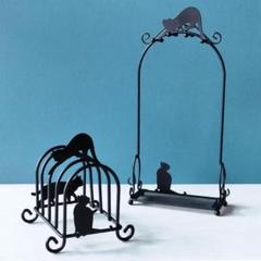 黒猫　アイアン　ディッシュスタンド　アクセサリースタンド　USED　セット売り
