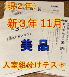 サピックス 3年 テスト 1年分まとめて 組分けテスト 入室テスト オープン 書き込み無し】サピックス・SAPIX 新3年11月 入室・組分け