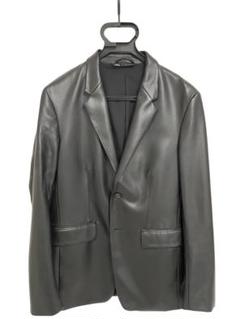 極美品　ザラ　フェイクレザージャケット　ブルゾン　XL　ストーン柄　大理石 グラデーション フェイクレザー ジャケット - オリーブオイル
