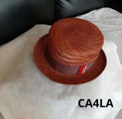 CA4LA カシラ カンカン帽 麦わら帽子 リボン 赤 日本製 Amazon.co.jp: タグ付きCA4LA カシラ カンカン帽 麦わら帽子