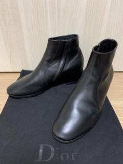 DIOR HOMME レザーヒールブーツ ブラック ディオールオム - メルカリ