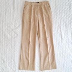 BURBERRY LONDON ベージュ スモークドチェック スラックス L