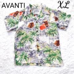 AVANTI アヴァンティ アロハシャツ　シルク100% ヤシの木　総柄