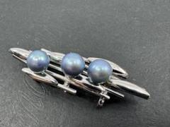 M1634 本真珠　帯留め　ヴィンテージ アクセサリー