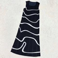 極美品 ebony エボニー プリーツワンピース ロング パフスリーブ
