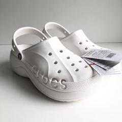新品タグ付き クロックス crocs サンダル バヤ　ホワイト　25cm 厚底