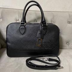 PaulStuart(ポールスチュアート) ハンドバッグ美品 - 黒 型押し