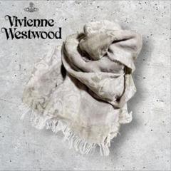 新品 Vivienne Westwood ヴィヴィアン シルク混 大判 スカーフ VIVIENNE WESTWOOD☆ラブ ブーシェ ツイリー シルク スカーフ