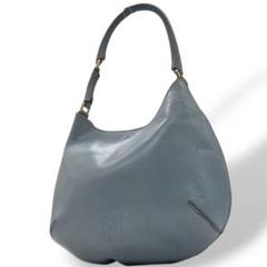 ✨美品✨【ヒロフ】ワンハンドル　ハンドバッグ　ブルー系　ロゴ　オールレザー ✨美品✨【ヒロフ】ワンハンドル ハンドバッグ ブルー系 ロゴ