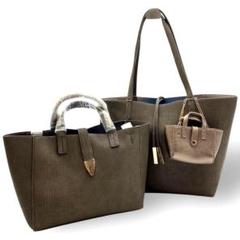 【未使用級】 レミー＆リード　トートバッグ　ハンドバッグ　2個セット　カーキ