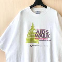 90s古着　ヴィンテージ　イベントTシャツ　エイズウォーク　グラフィック