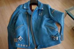 UNDERCOVER レザーライダース　ターコイズ　サイズ2 UNDERCOVER レザーライダースターコイズサイズ2