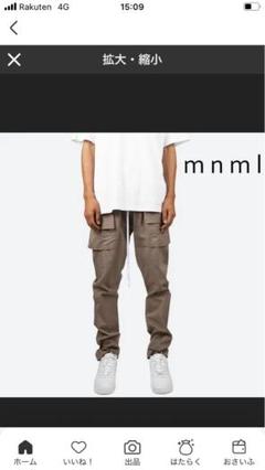 MNML【新品未使用】レザースターパッチカーゴパンツ 29 MNML【新品未使用】レザースターパッチカーゴパンツ 29