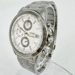 【箱付属品その他・新品電池】CITIZEN クロノグラフシルバー腕時計 シルバーのサムネイル