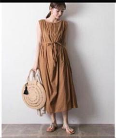 URBAN RESEARCH コットンギャザーマキシワンピース