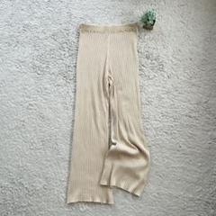 【BEAUTY&YOUTH】ホールガーメントリブパンツ ニットパンツ ゴム F