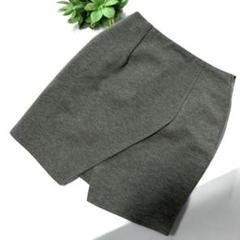【美品】EMODA ダークグレー スリット入り ミニタイトスカート ニット