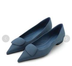美品✨ Mila Owen ポインテッドビジュー　フラットパンプス 黒　23.5 ポインテッドバレエシューズ(フラットシューズ)｜シューズ｜Mila