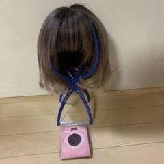 ブラウン ストレート ミディアムウィッグ