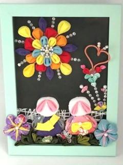 花火 朝顔 うさぎ★8月 つまみ細工 ちりめん細工