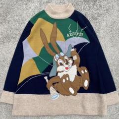 castelbajac カステルバジャック アニマル刺繍 ハーフジップ ニット ...