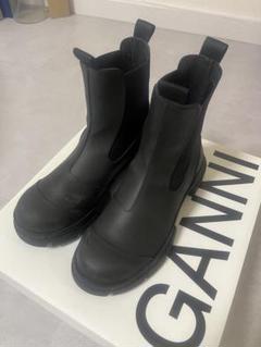 GANNI ガニー レザー ハイブーツ チェルシーブーツ 23cm ブラック