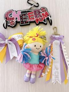チアダンス　グッズ　キーホルダー　PLAZA リボン