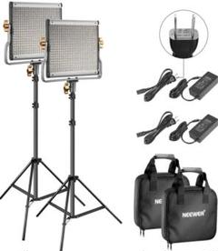 Neewer NL480 LEDライト スタンドセット Amazon | NEEWER 2パック 480 LEDビデオライトとスタンドキット