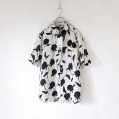JACQUEMUS 花柄 半袖シャツ JACQUEMUS(ジャックムス) 総柄オープンカラーシャツ イエロー