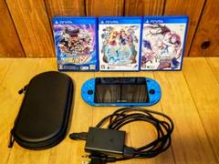 PS Vita 本体 青 ゲームソフト3本付き