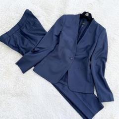 チーICB パンツスーツ ノーカラー ネイビー サイズ違い 上L下XL チー様専用ICB パンツスーツ ノーカラー ネイビー サイズ違い 上
