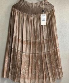 【未使用】ロングスカート　 　光沢生地　丈80　Sサイズ