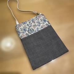 花柄デニムサコッシュバッグ