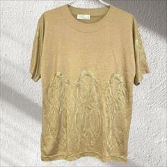 Prixxi 半袖 デザイン Tシャツ 金模様 サイドスリット イタリア製 古着