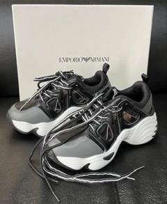 関税込◆EMPORIO ARMANI チャンキースニーカー レディース 厚底 チャンキースニーカー レザー | Emporio Armani
