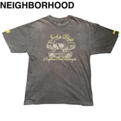 【人気】NEIGHBORHOOD ダークグレー スカルプリント Tシャツ