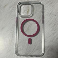 iPhone15ProMax ケース クリアバービーピンクMagSafe対応
