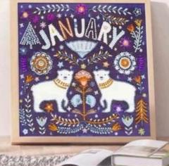 ダイヤモンドアート　1月　白くま　ダイヤモンド刺繍　北欧　キット　ビーズアート