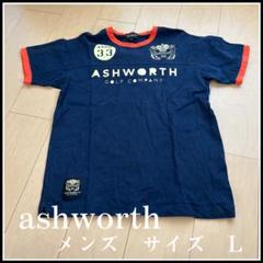 ASHWORTH ゴルフシャツ Lサイズ ネイビー/オレンジ