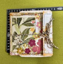 手作り花柄ノート 約15.5cm x 16.5cm