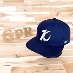 レア【フォーティーセブン×横浜ベイスターズ】限定コラボ Kロゴ キャップ 紺×白