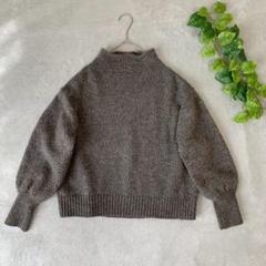 ZAMPA 毛100% フェレット　ファー加工　シャギー ニット　セーター　茶 ZAMPA 毛100% フェレット ファー加工 シャギー ニット セーター 茶