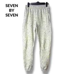 SEVEN BY SEVEN スウェットパンツ S 総柄 ペイント スプレー