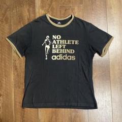 00s adidas パフォーマンスロゴリンガー Tシャツブラックストリート M