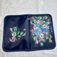 あかりん・お薬手帳ケース・ネイビー・紫薔薇・トールペイント 完売】 あかりん様専用・お薬手帳ケース・ネイビー・紫薔薇